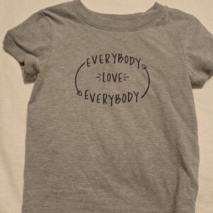 Cat & Jack Gray T-Shirt with Heart Design